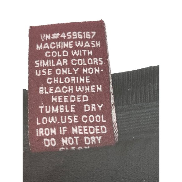 Merona Black Crewneck T-Shirt XXL 100% Pima Cotton Made In Peru Casual Wear 70c - Picture 4 of 5